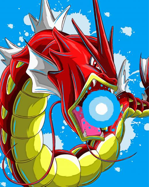 Red Gyarados Pokemon Diamond Painting 